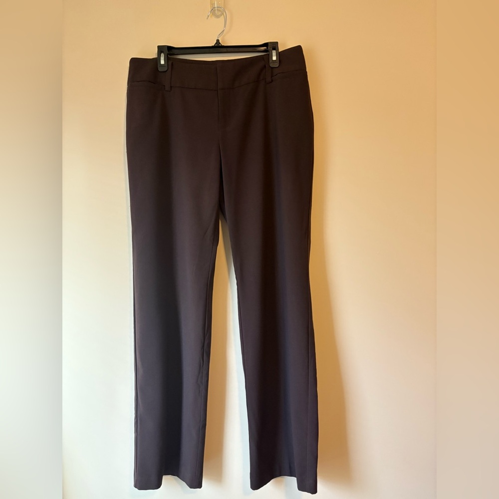 AB Studio Dark Brown Straight Leg Women's Pants